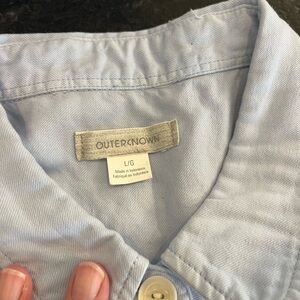 Outerknown S.E.A jumpsuit size large. Light blue. Worn once. Perfect condition.